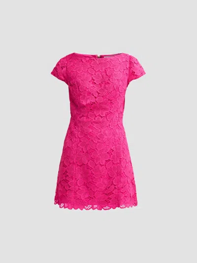 Lilly Pulitzer Women's Jules Short-sleeve Lace Romper In Red