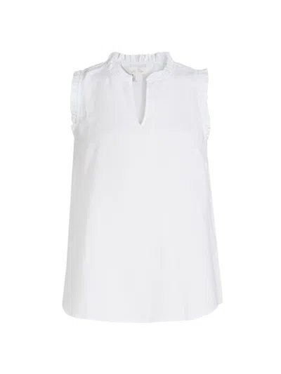 Lilly Pulitzer Women's Kavalla Ruffled Linen Top In White