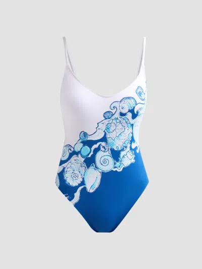 Lilly Pulitzer Women's Klynn Seashell Print One-piece Swimsuit In Blue