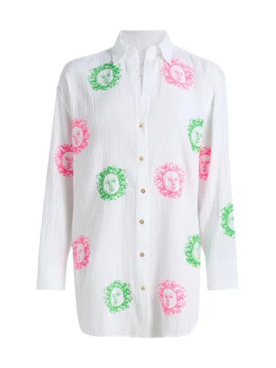 Lilly Pulitzer Kwitney Long Sleeve Cover-up In White