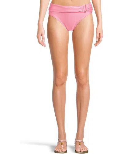 Lilly Pulitzer Women's  Kashin Bikini Bottoms Rousseau Pink Rib Knit Swim Gbo974