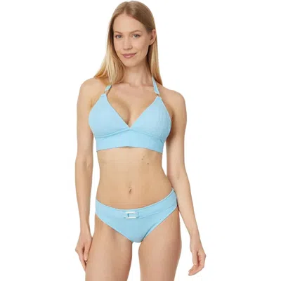 Lilly Pulitzer Women's  Seelie Halter Bikini Top Hydra Blue Swimwear Gbo904