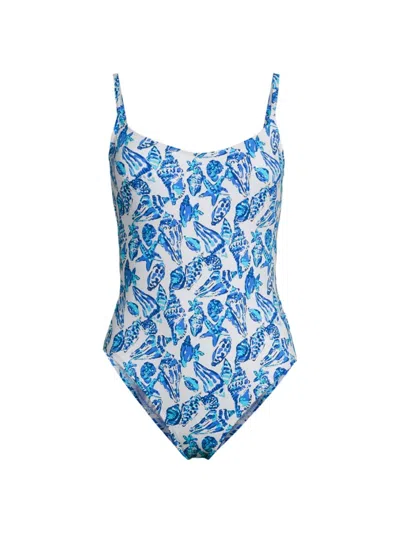Lilly Pulitzer Women's Lima Shell One-piece Swimsuit In Resort White Shell Collector