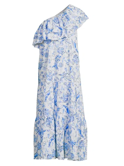 Lilly Pulitzer Women's Mayella One-shoulder Midi-dress In Blue