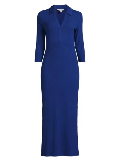 Lilly Pulitzer Women's Ollie Maxi Polo Dress In Blue Med