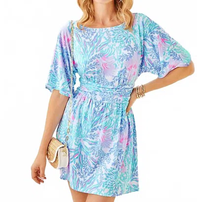 Lilly Pulitzer Parigi Boat Neck Romper In Multi Via Del Mar