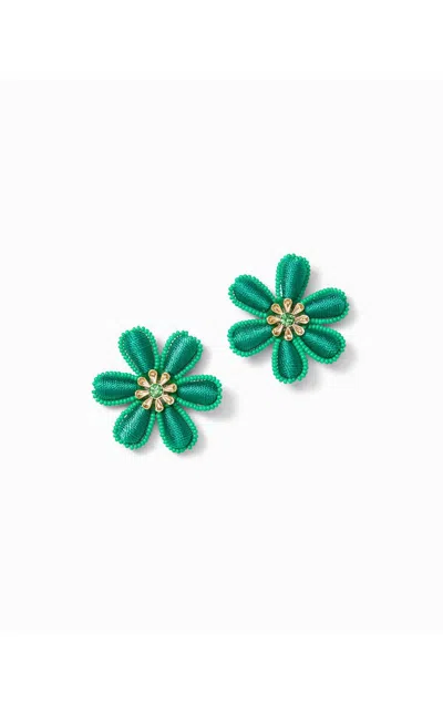 Lilly Pulitzer Women's Petal Earrings In Fiddle Leaf Green In Multi