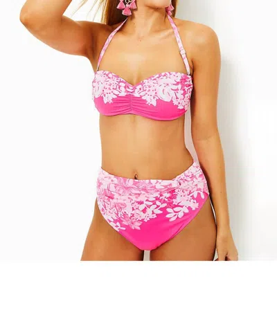 Lilly Pulitzer Women's Shadow Dancer Aislyn Bandeau Swim Top In Roxy Pink