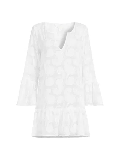 Lilly Pulitzer Women's Shenzi Jacqaurd Cover-up Dress In White