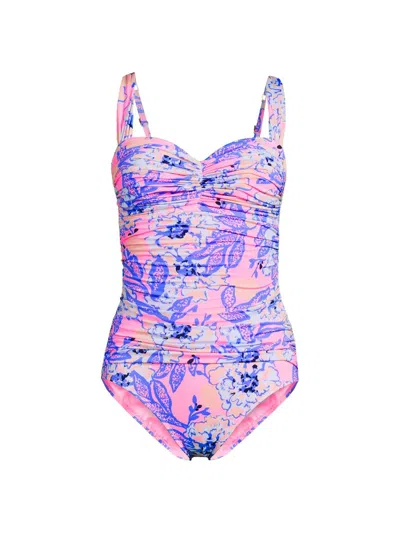 Lilly Pulitzer Women's Solaria Ruched One-piece Swimsuit In Multi