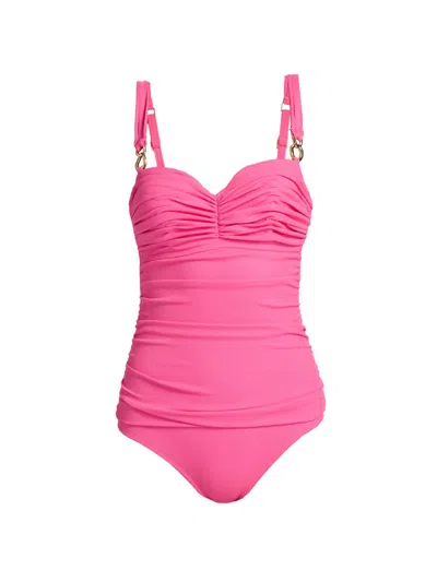 Lilly Pulitzer Women's Solaria Ruched One-piece Swimsuit In Pink