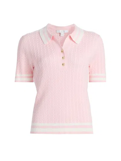 Lilly Pulitzer Women's Suzette Cable-knit Polo Sweater In Pink