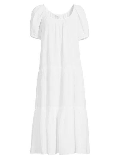 Lilly Pulitzer Women's Zemimi Crinkled Cover-up Midi-dress In White