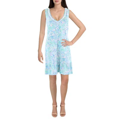 Lilly Pulitzer Womens Embellished Cotton Mini Dress