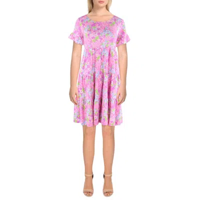 Lilly Pulitzer Womens Floral Print Cotton Mini Dress