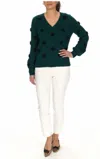 Lilly Pulitzer Wyla Sweater In Villa Green Tossed Crochet Flowers In Multi