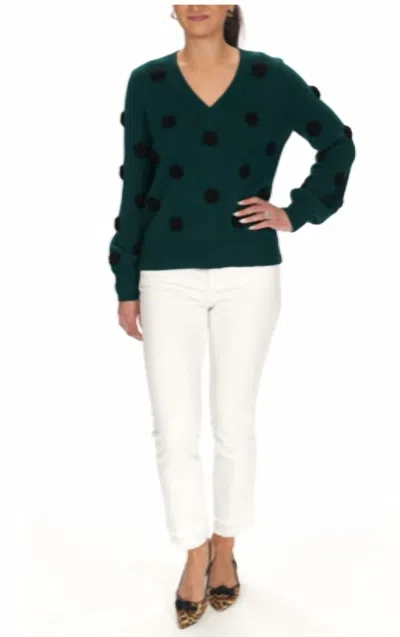 Lilly Pulitzer Wyla Sweater In Villa Green Tossed Crochet Flowers In Multi