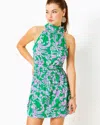 Lilly Pulitzer Wyota Skirted Romper In Brazilian Green Salty Sandbar