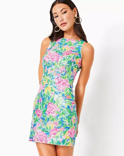 Lilly Pulitzer X Badgley Mischka Heather Shift Dress In Multi Grove Garden