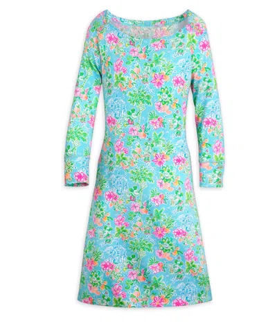 Pre-owned Lilly Pulitzer X Disney Parks Sophie Long Sleeve Dress L Large In Hand In Multicolor
