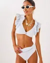 Lilly Pulitzer Yarrow High Waisted Bikini Bottom In White