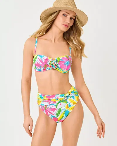 Lilly Pulitzer Yarrow High Waisted Bikini Bottom In Multi