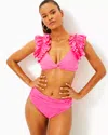 Lilly Pulitzer Yarrow High Waisted Bikini Bottom In Roxie Pink