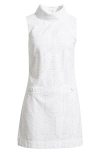 Lilly Pulitzer ® Zander Cotton Eyelet Romper In Resort White Pineapple Tile