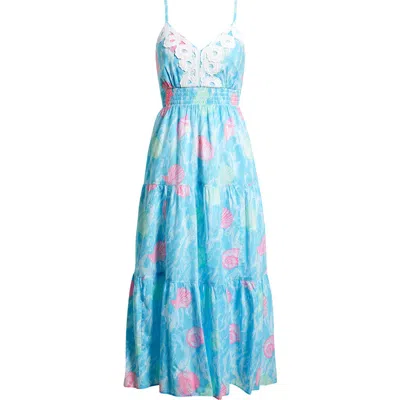 Lilly Pulitzer ® Zanna Shell Print Midi Sundress In Blue