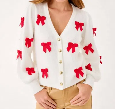 Lilly Pulitzer Zarie Cardigan In Coconut Party Bows In Multi