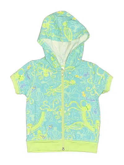 Pre-owned Lilly Pulitzer Kids' Zip Up Hoodie In Green