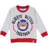 Lilly + Sid Organic Cotton Always Better Together Slogan Print Sweatshirt In Multi