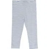 Lilly + Sid Organic Cotton Stripe Print Leggings In Multi