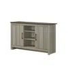 Lilola Home 47"w Gray Oak Console Table, Buffet Table, Sideboard With Shelves