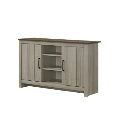 Lilola Home 47"w Gray Oak Console Table, Buffet Table, Sideboard With Shelves