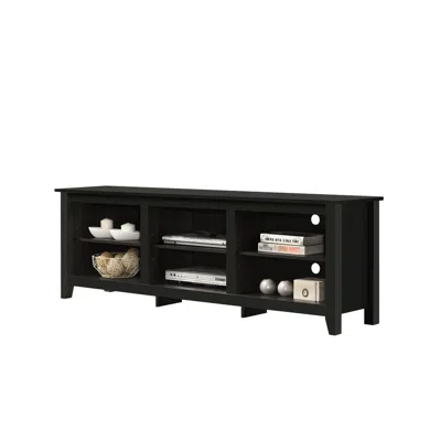Lilola Home 70"w Tv Stand With Open Shelves And Cable Management