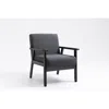 Lilola Home Bahamas Dark Gray Linen Fabric Chair In Gray
