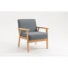Lilola Home Bahamas Gray Linen Fabric Chair In Blue