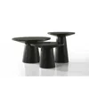 Lilola Home Black 3pc Coffee, End, & Console Occasional Table Set With Pedestal Base