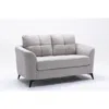 Lilola Home Callie Light Gray Velvet Fabric Loveseat In Gray
