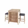Lilola Home Dawson 36"w Oak Finish 3-pc Counter Height Table Set In Brown