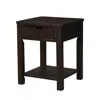 Lilola Home Flora Dark Brown Mdf End Table With Drawer