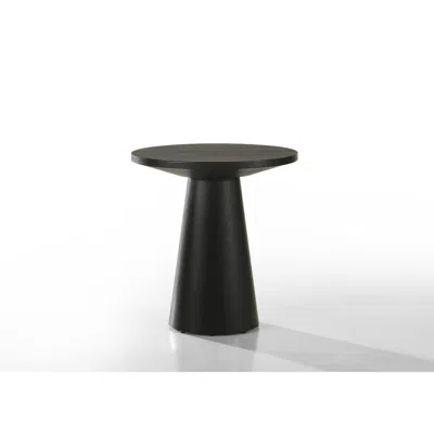 Lilola Home Grantham Black 20"w Round Console Table With Pedestal Base