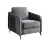 Lilola Home Hathaway Gray Velvet Modern Chic Accent Armchair In Gray