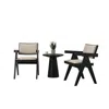 Lilola Home Jasper 21"w 3-piece Ebony Black Arm Chairs And Console Table Set In Black