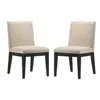 Lilola Home Jasper Set Of 2 Beige Contemporary Fabric Dining Chair In Neutral