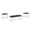 Lilola Home Lennox 3 Piece Black Coffee And End Table Set In Black