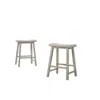 Lilola Home Set Of 2 Alonzo Light Gray Backless Ergonomic Counter Height Stool In Gray
