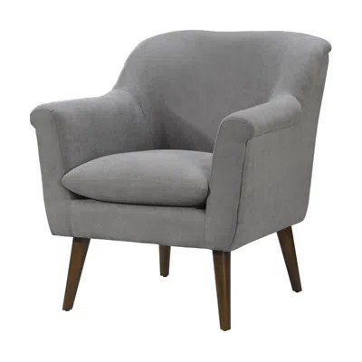 Lilola Home Shelby Steel Gray Woven Fabric Armchair