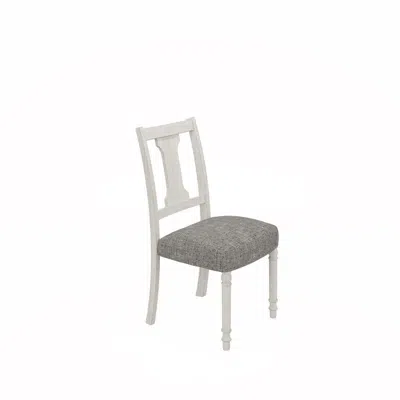 Lilola Home Tannen Set Of 2 White And Gray Dining Side Chair